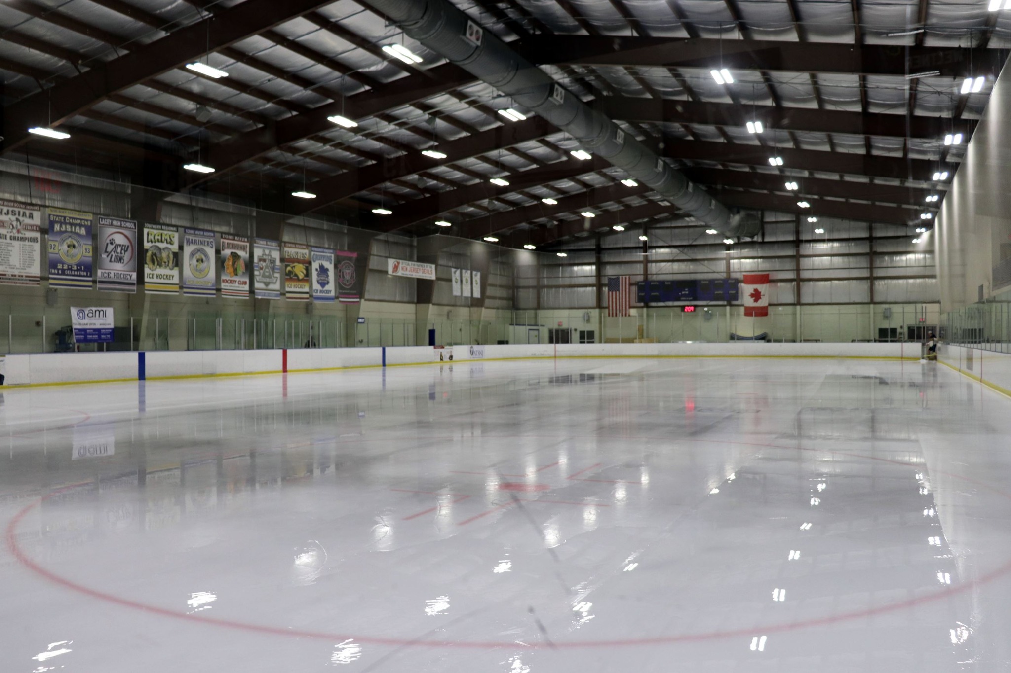 Indoor ice hockey rink